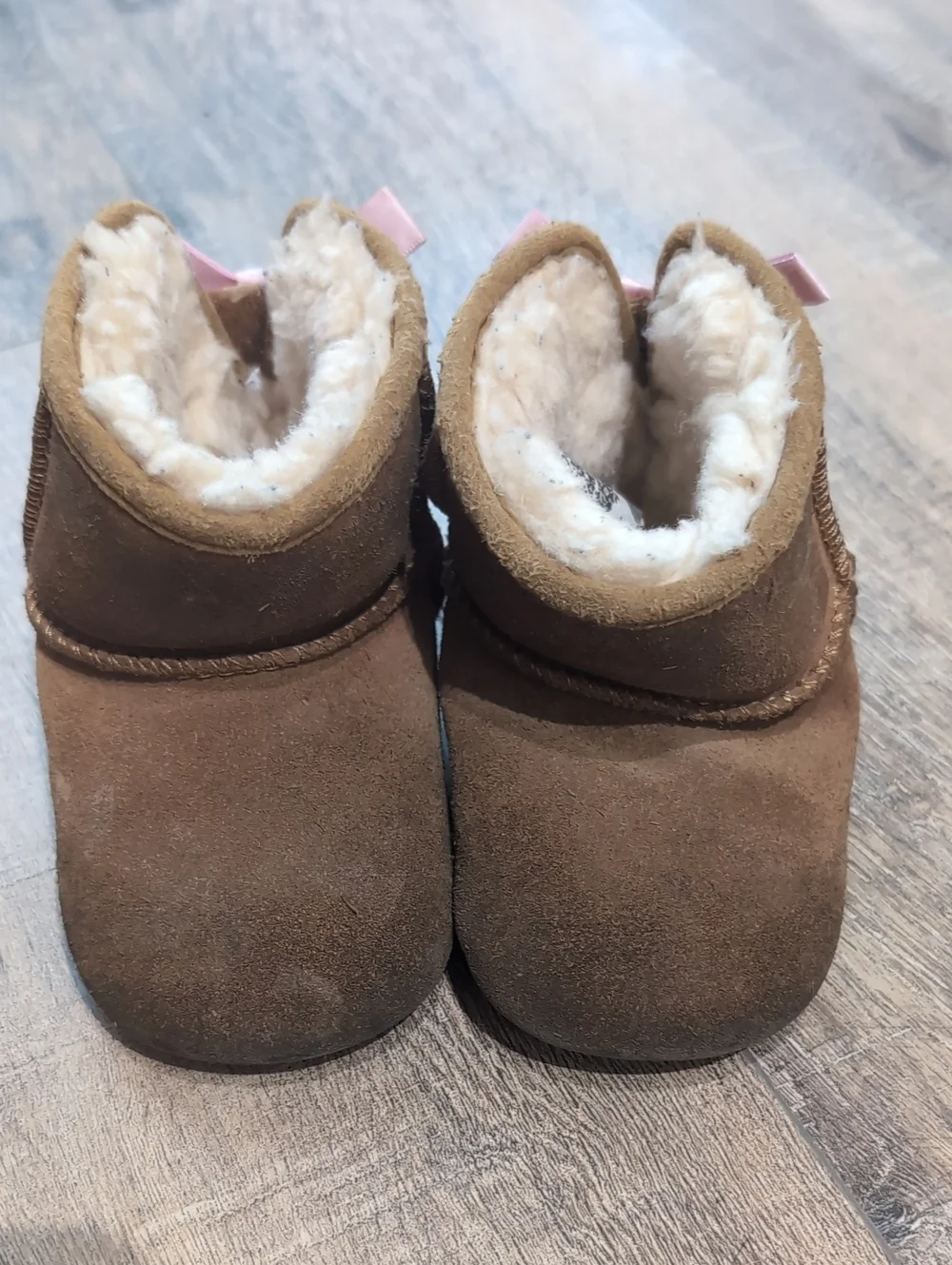 Cozy Brown Faux-Shearling Baby Boots